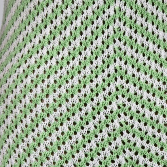 House of Harlow 1960 Knit Sleeveless Green/White Maxi Dress, Women's Medium - Picture 5 of 12